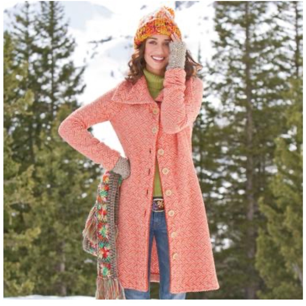 Sundance Catalog Danika Knit Sweater Coat Long Sweater Women's XS